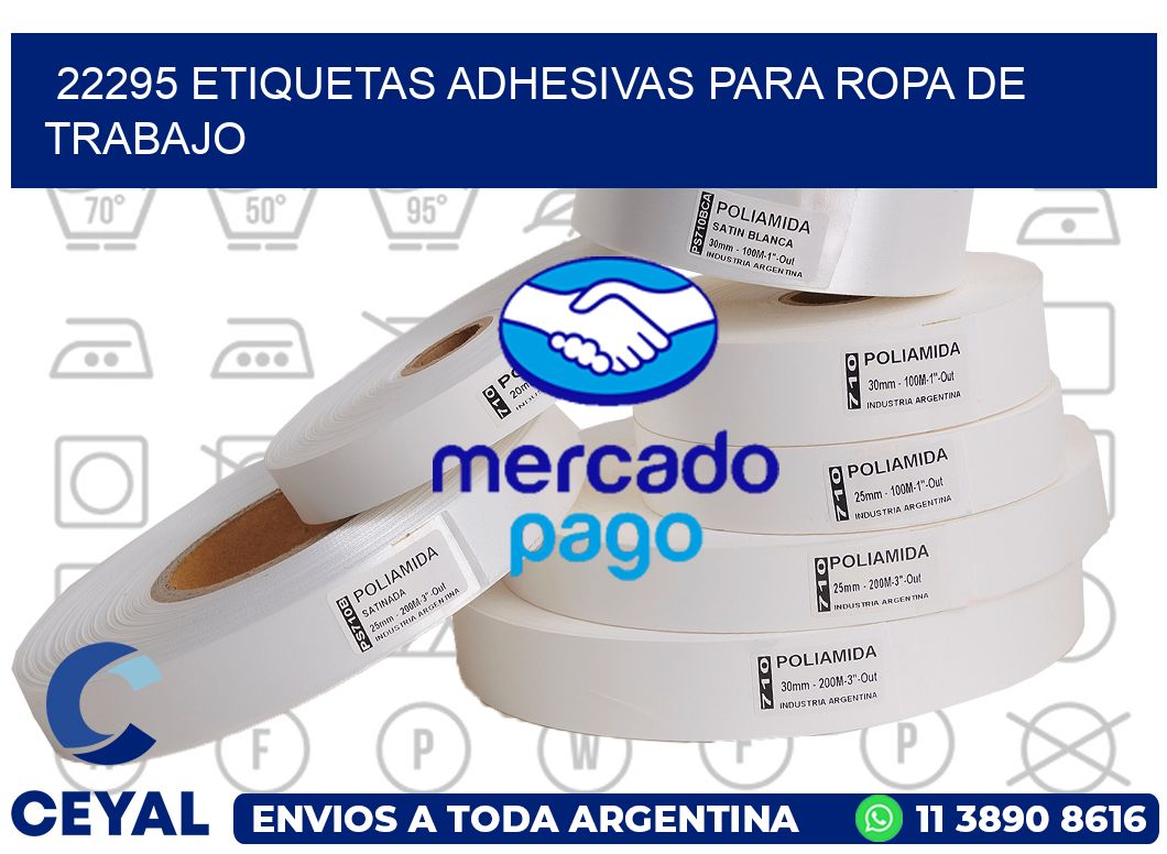22295 Etiquetas adhesivas para ropa de trabajo