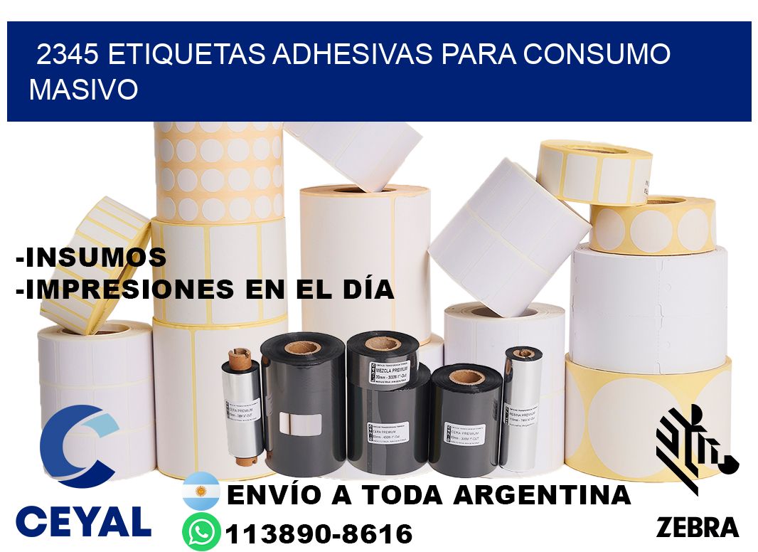 2345 Etiquetas adhesivas para consumo masivo