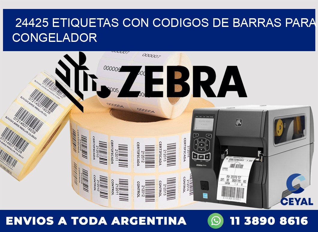 24425 Etiquetas con codigos de barras para congelador