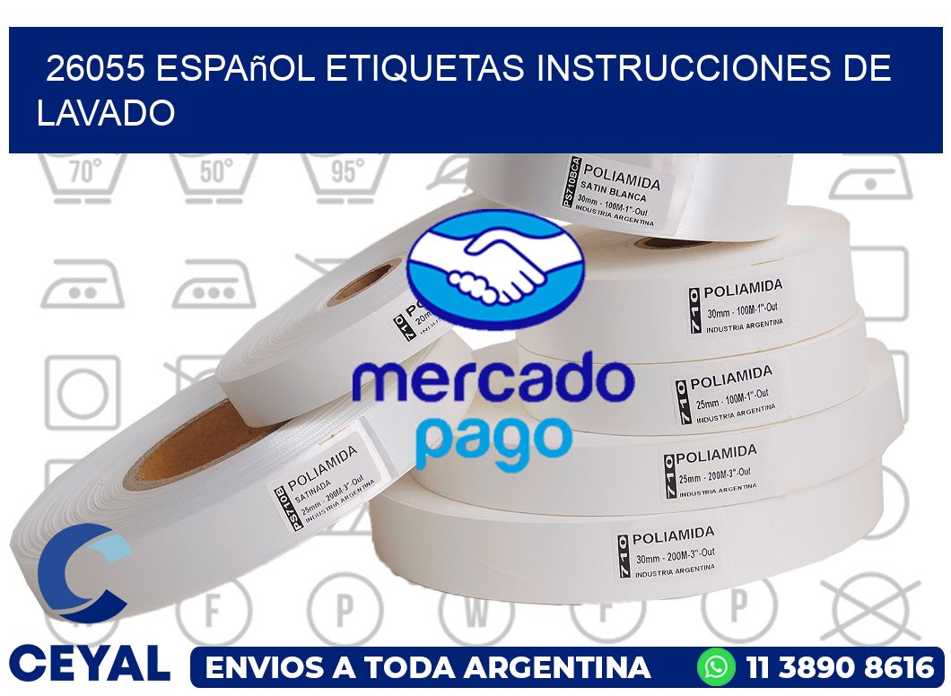 26055 español etiquetas instrucciones de lavado