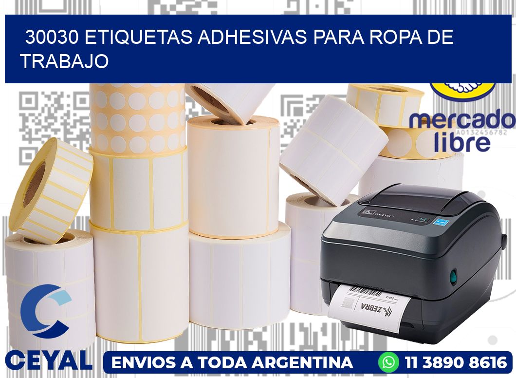 30030 Etiquetas adhesivas para ropa de trabajo