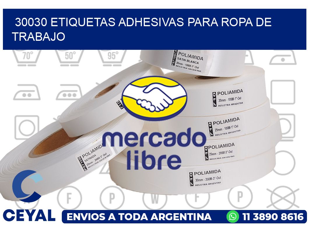 30030 Etiquetas adhesivas para ropa de trabajo