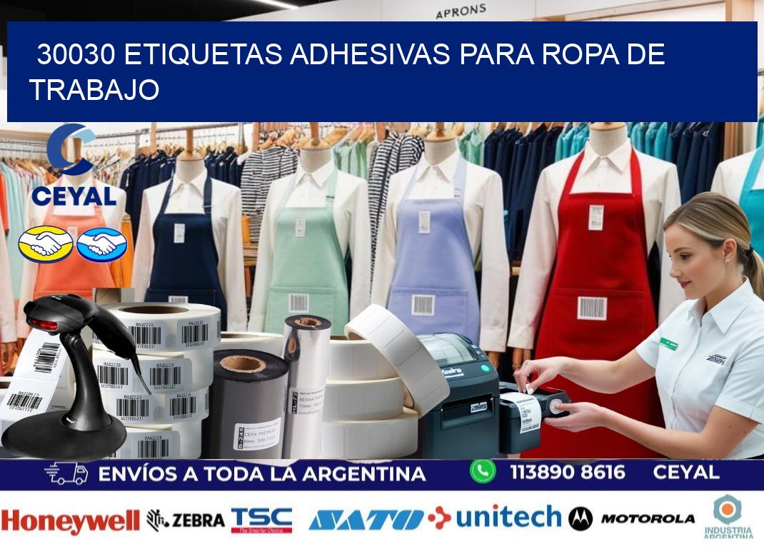 30030 Etiquetas adhesivas para ropa de trabajo