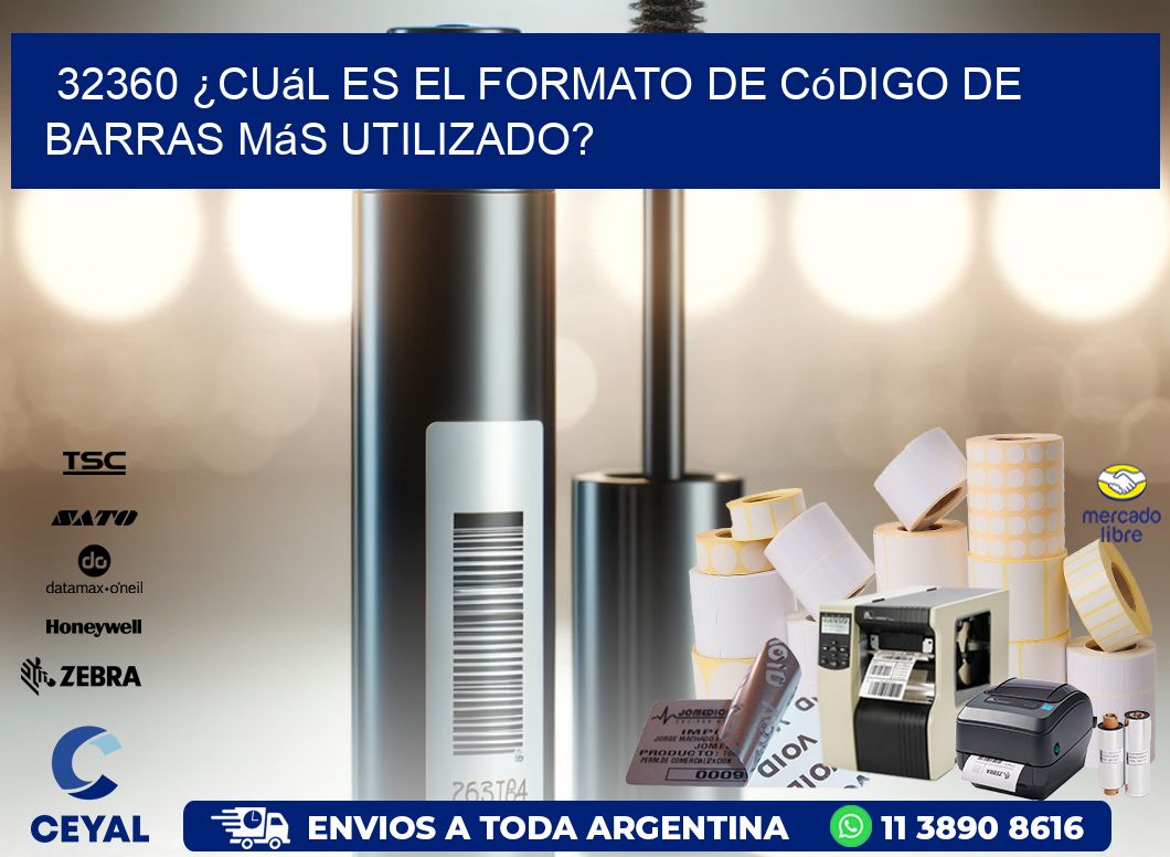 32360 ¿Cuál es el formato de código de barras más utilizado?