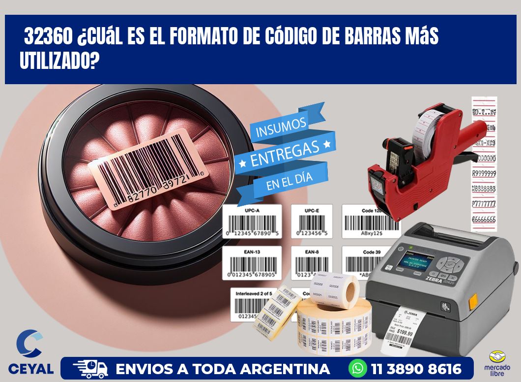 32360 ¿Cuál es el formato de código de barras más utilizado?