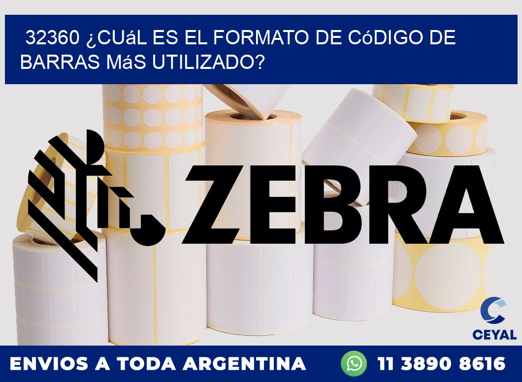 32360 ¿Cuál es el formato de código de barras más utilizado?
