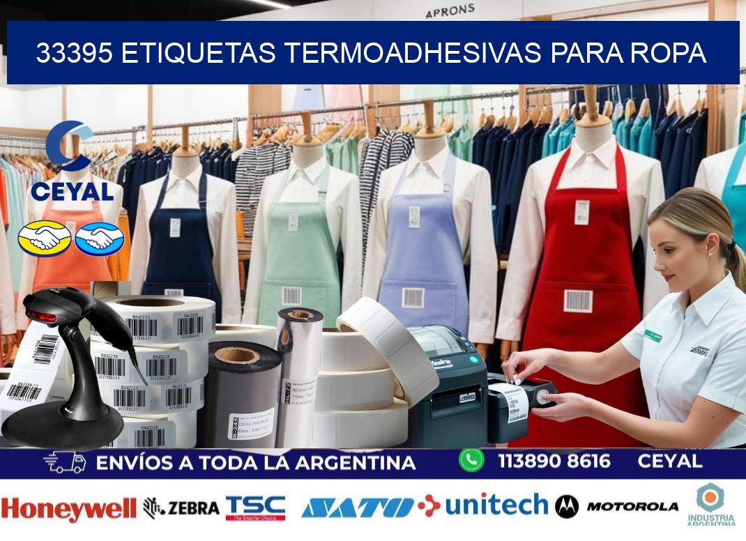 33395 Etiquetas termoadhesivas para ropa