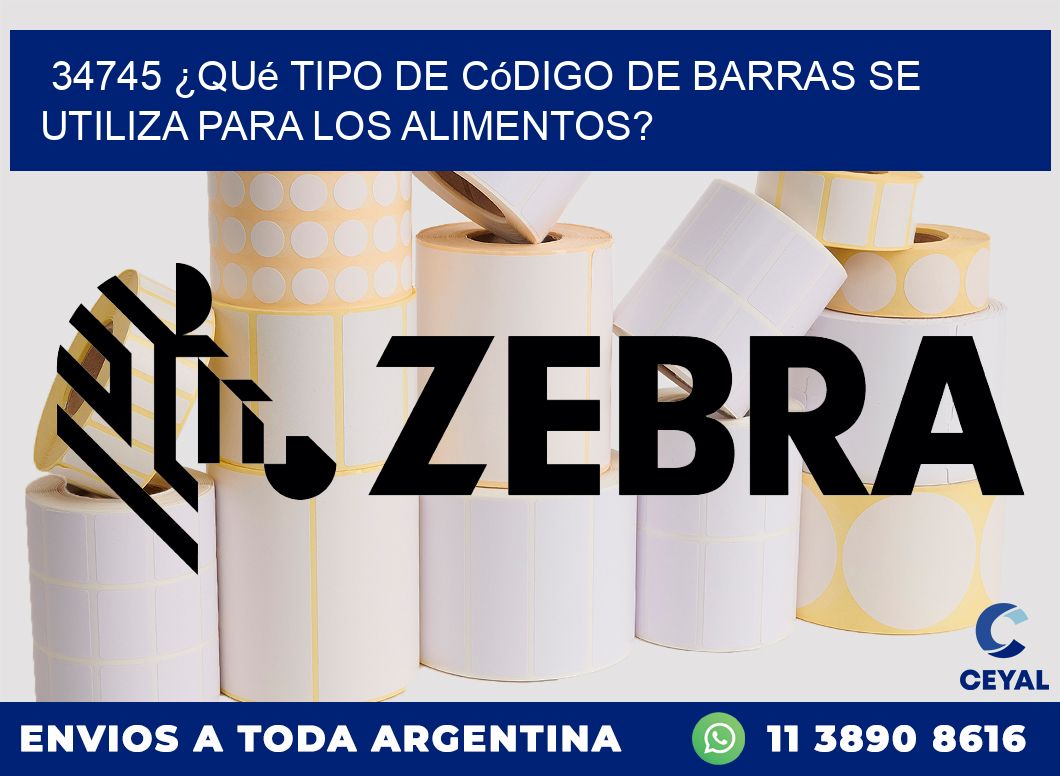 34745 ¿Qué tipo de código de barras se utiliza para los alimentos?