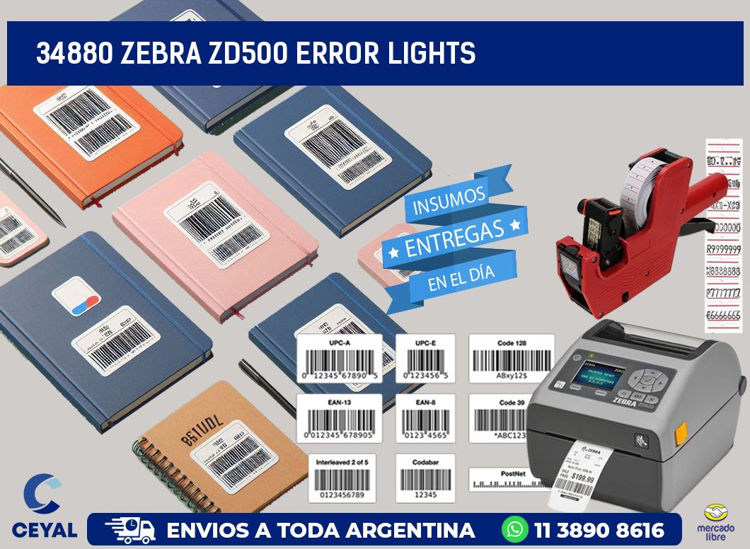 34880 Zebra ZD500 error lights