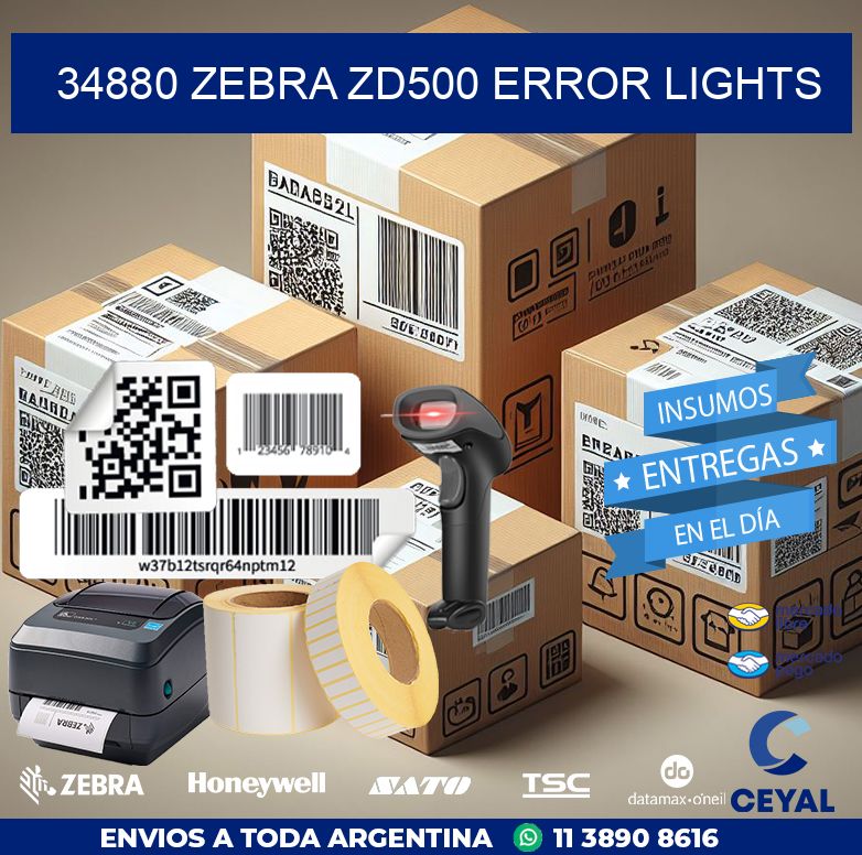 34880 Zebra ZD500 error lights