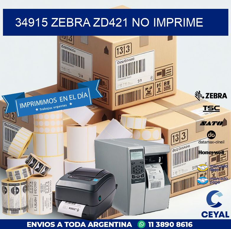 34915 Zebra ZD421 no imprime