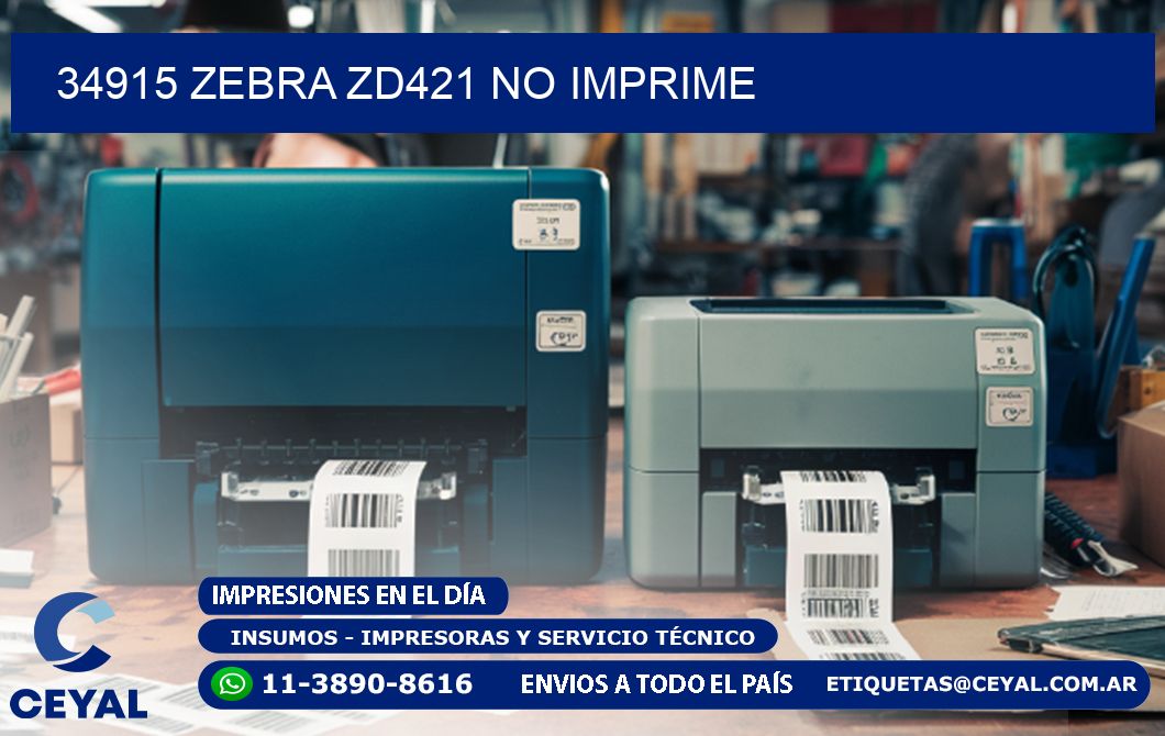 34915 Zebra ZD421 no imprime