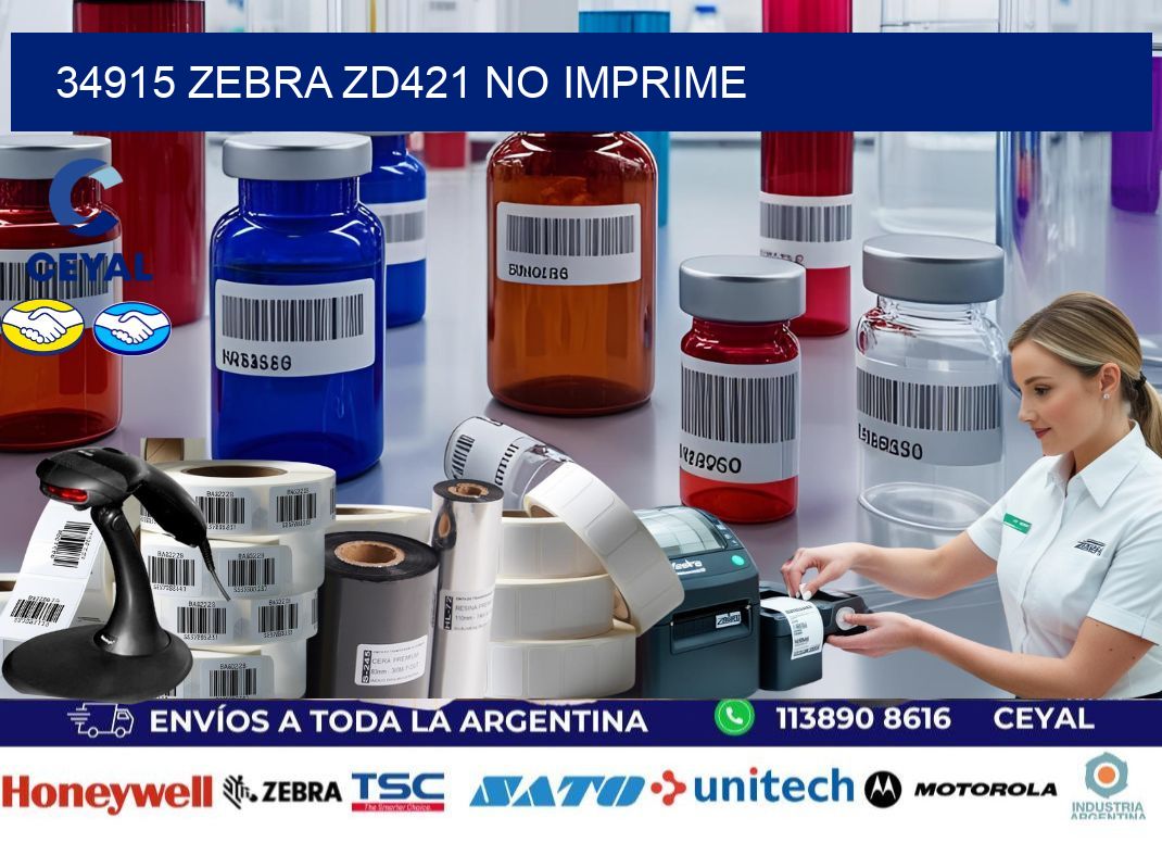 34915 Zebra ZD421 no imprime