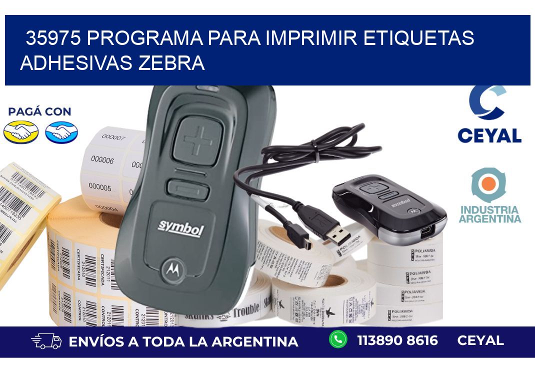 35975 Programa para imprimir etiquetas adhesivas zebra