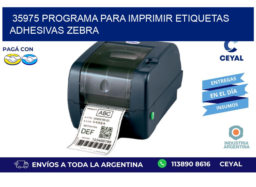 35975 Programa para imprimir etiquetas adhesivas zebra