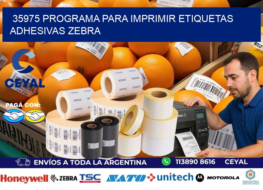 35975 Programa para imprimir etiquetas adhesivas zebra