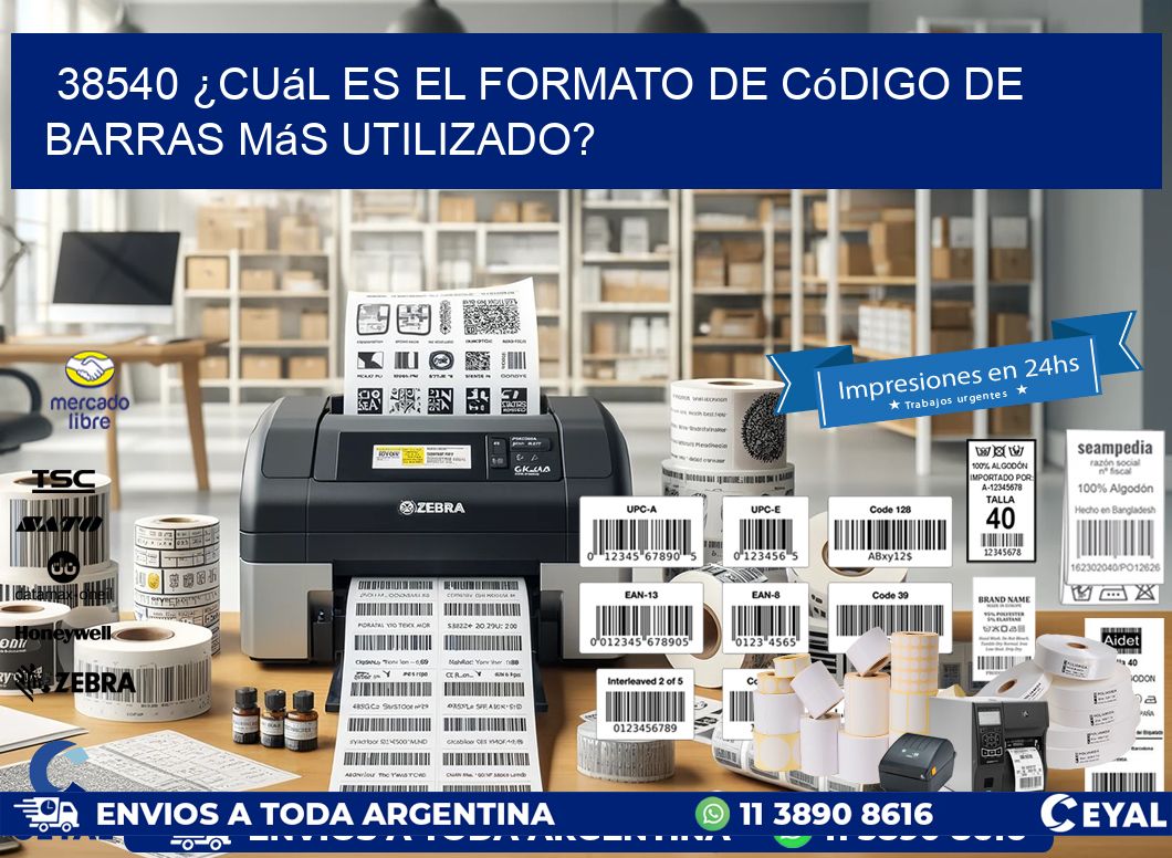 38540 ¿Cuál es el formato de código de barras más utilizado?