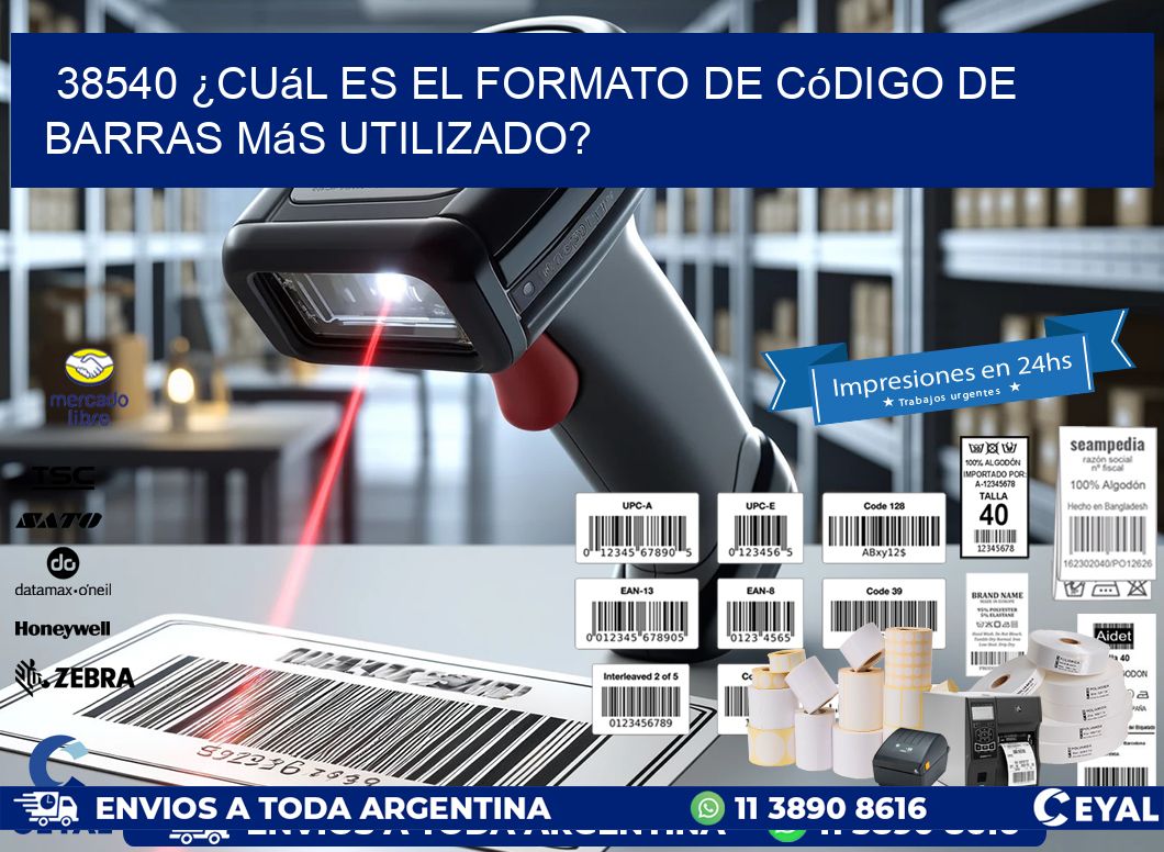 38540 ¿Cuál es el formato de código de barras más utilizado?