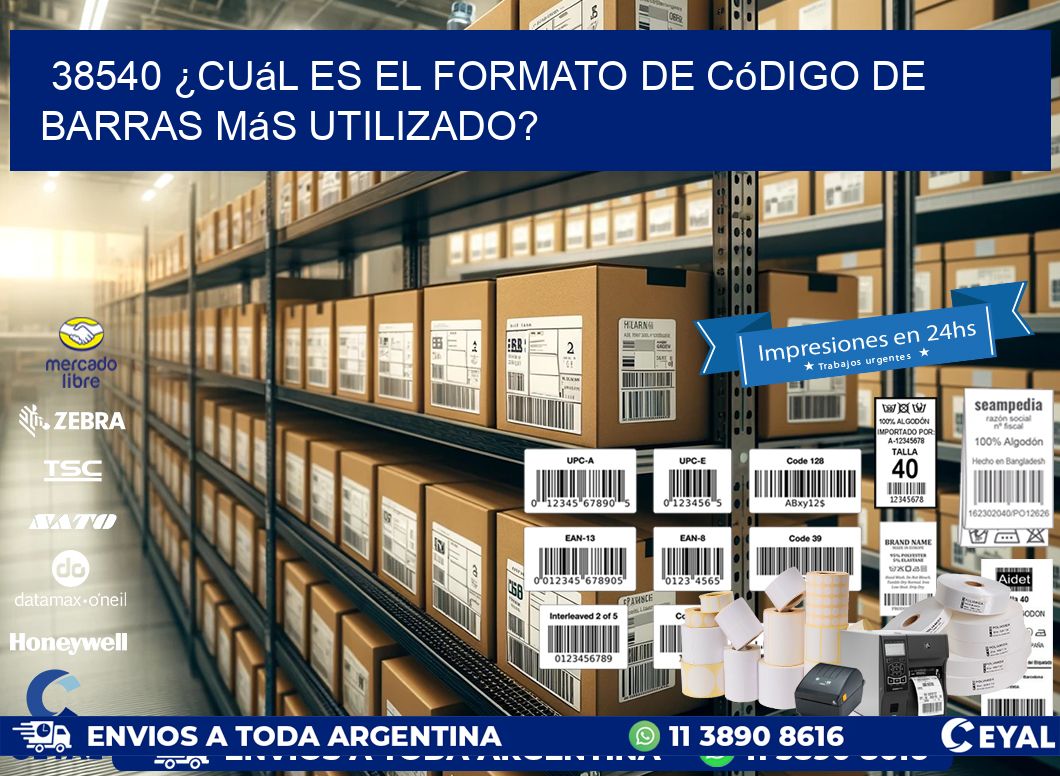 38540 ¿Cuál es el formato de código de barras más utilizado?