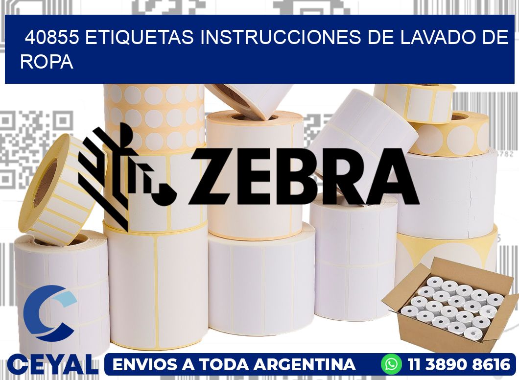 40855 etiquetas instrucciones de lavado de ropa