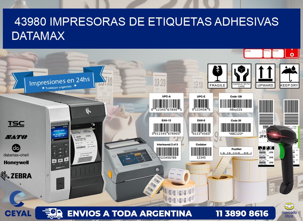43980 impresoras de etiquetas adhesivas datamax