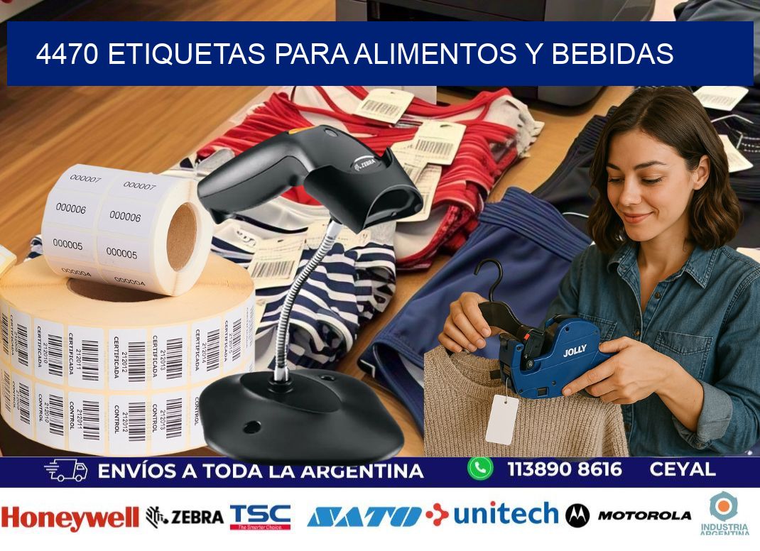 4470 Etiquetas para alimentos y bebidas
