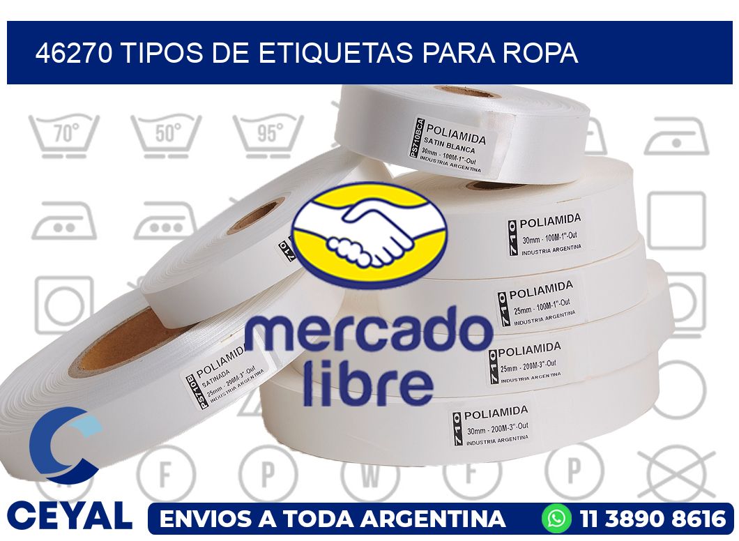 46270 tipos de etiquetas para ropa