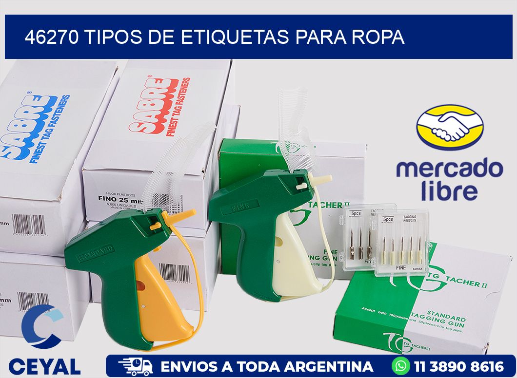 46270 tipos de etiquetas para ropa