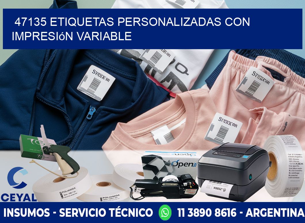 47135 etiquetas personalizadas con impresión variable