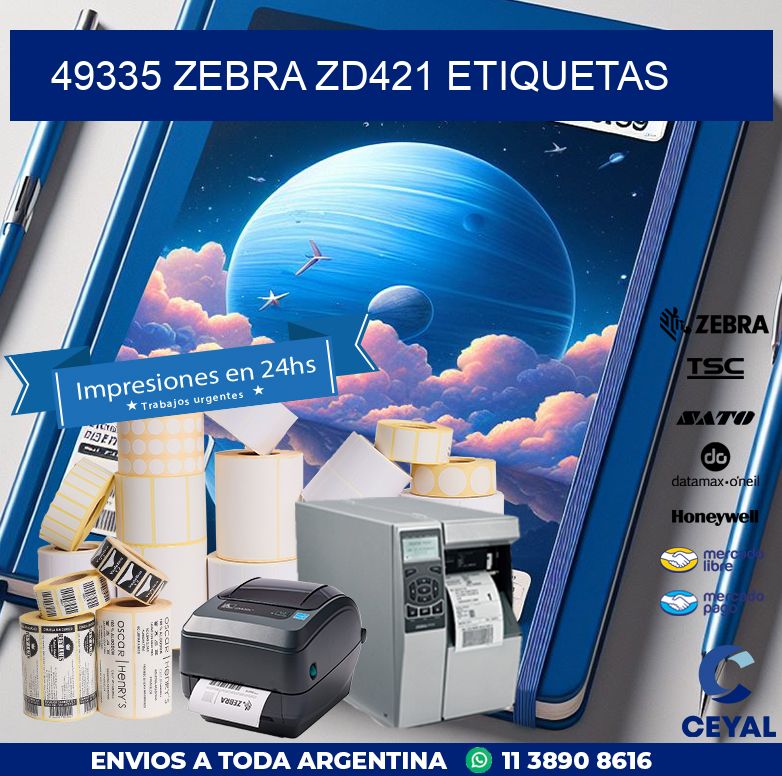 49335 Zebra ZD421 etiquetas