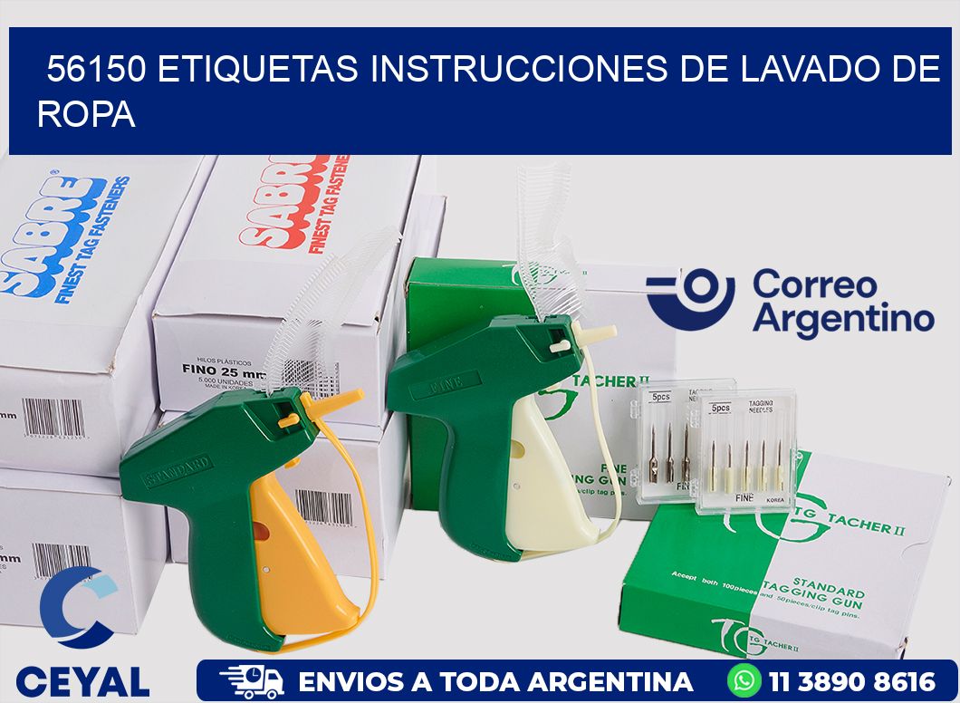 56150 etiquetas instrucciones de lavado de ropa