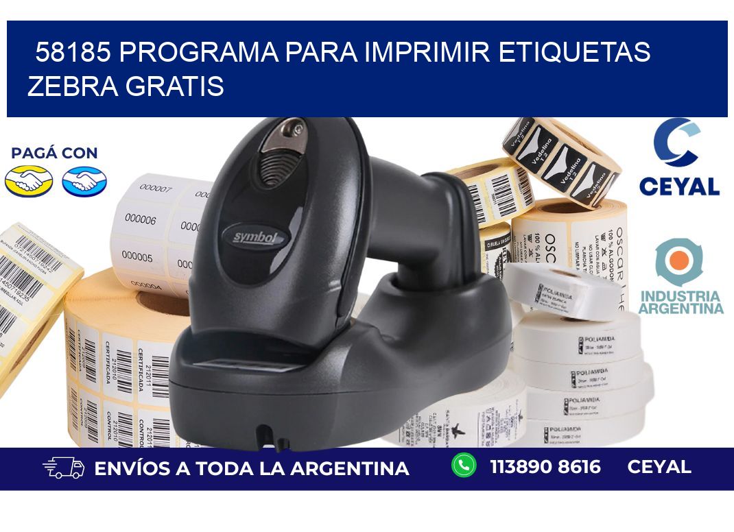 58185 Programa para imprimir etiquetas Zebra gratis