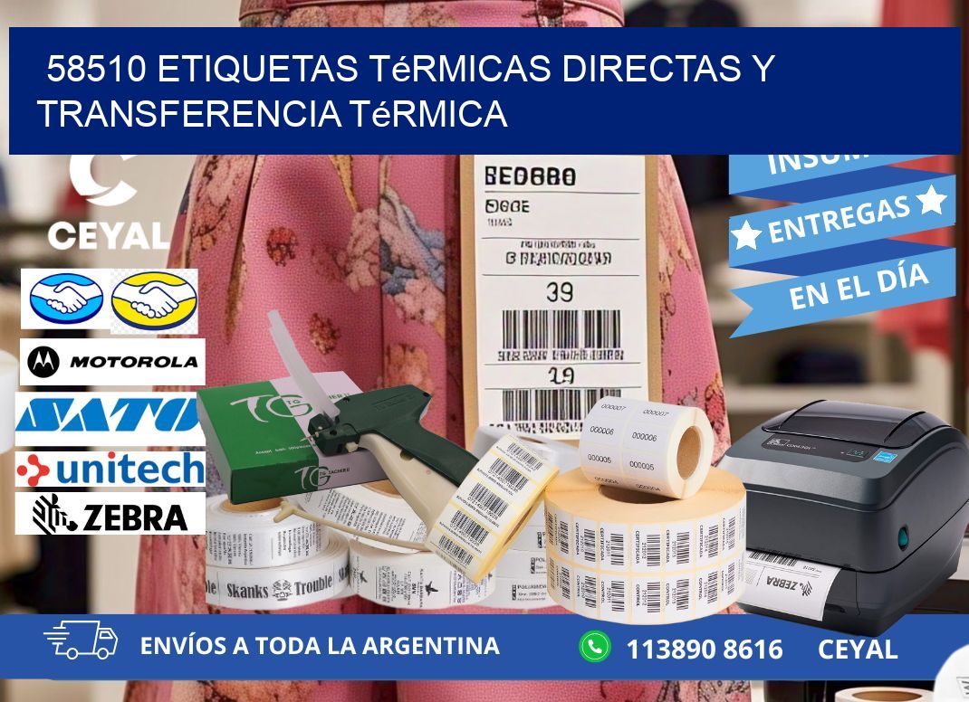 58510 etiquetas térmicas directas y transferencia térmica