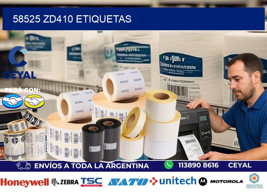 58525 ZD410 etiquetas