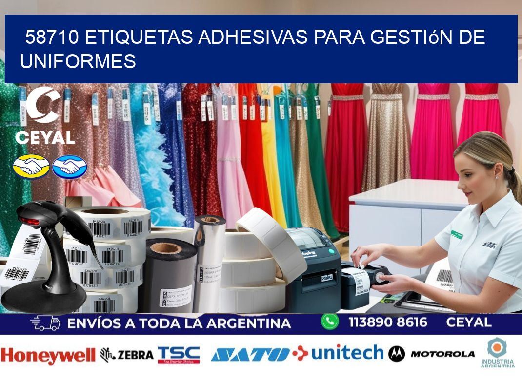 58710 Etiquetas adhesivas para gestión de uniformes