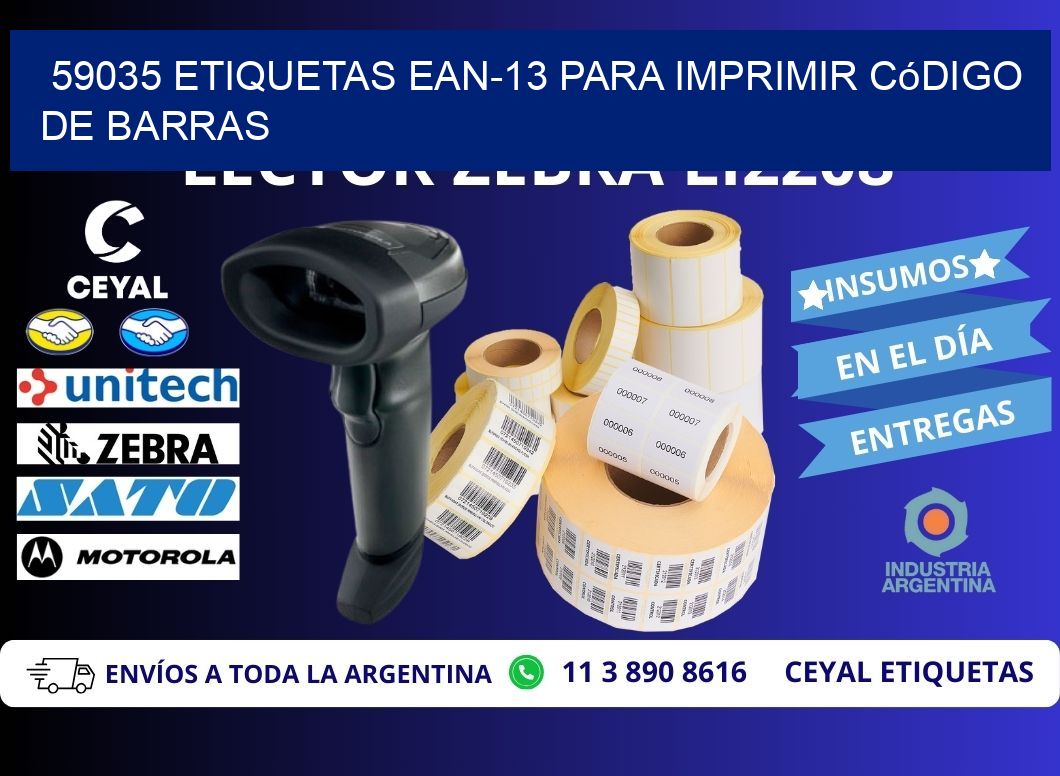 59035 etiquetas ean-13 para imprimir código  de barras