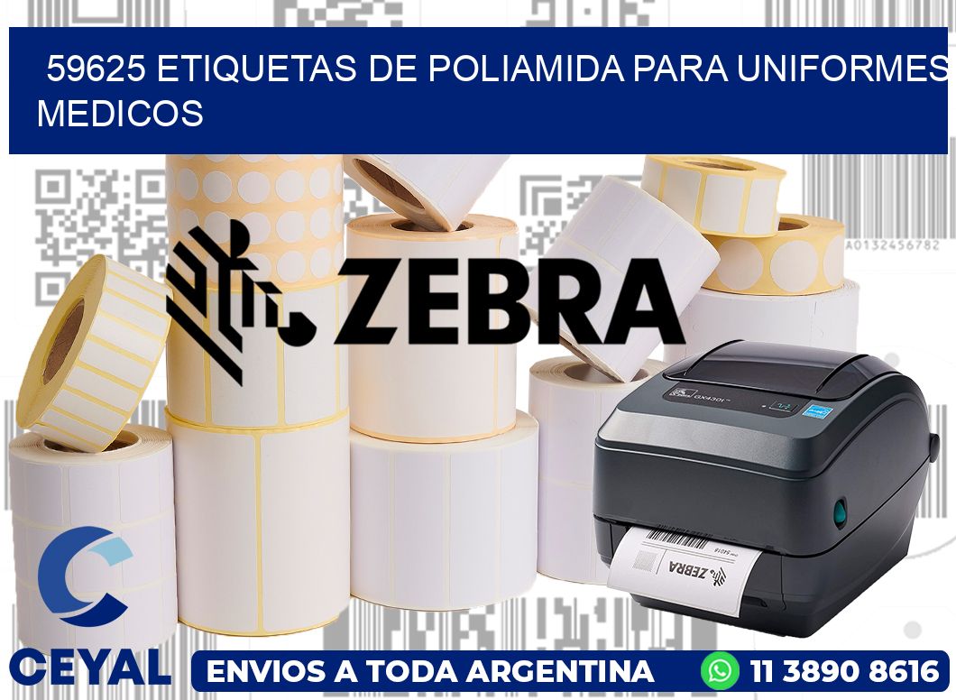 59625 Etiquetas de poliamida para uniformes medicos