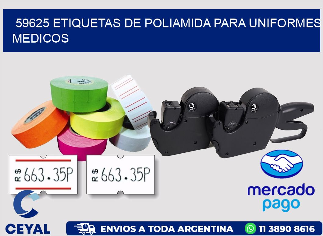 59625 Etiquetas de poliamida para uniformes medicos