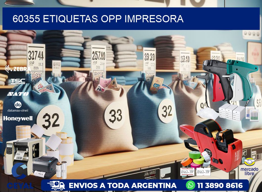 60355 etiquetas opp impresora