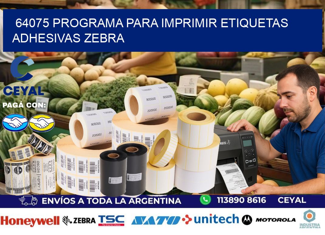 64075 Programa para imprimir etiquetas adhesivas zebra