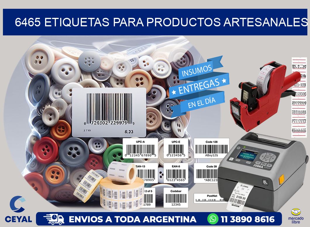 6465 Etiquetas para productos artesanales