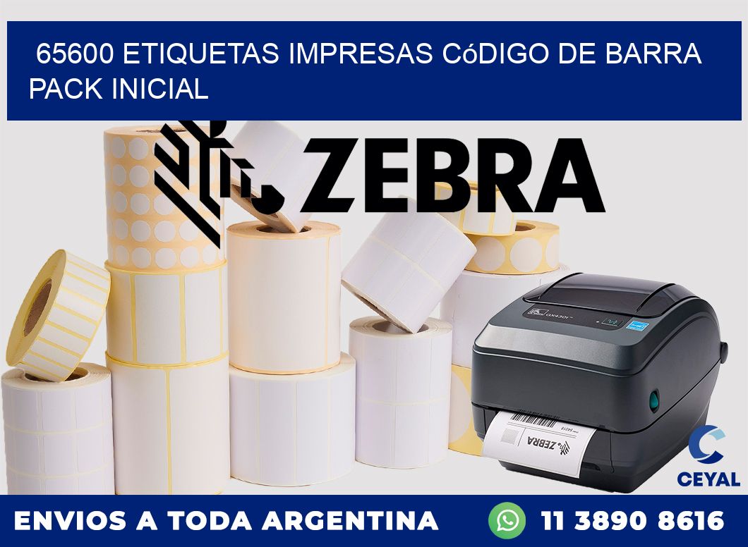 65600 Etiquetas Impresas código De Barra Pack Inicial