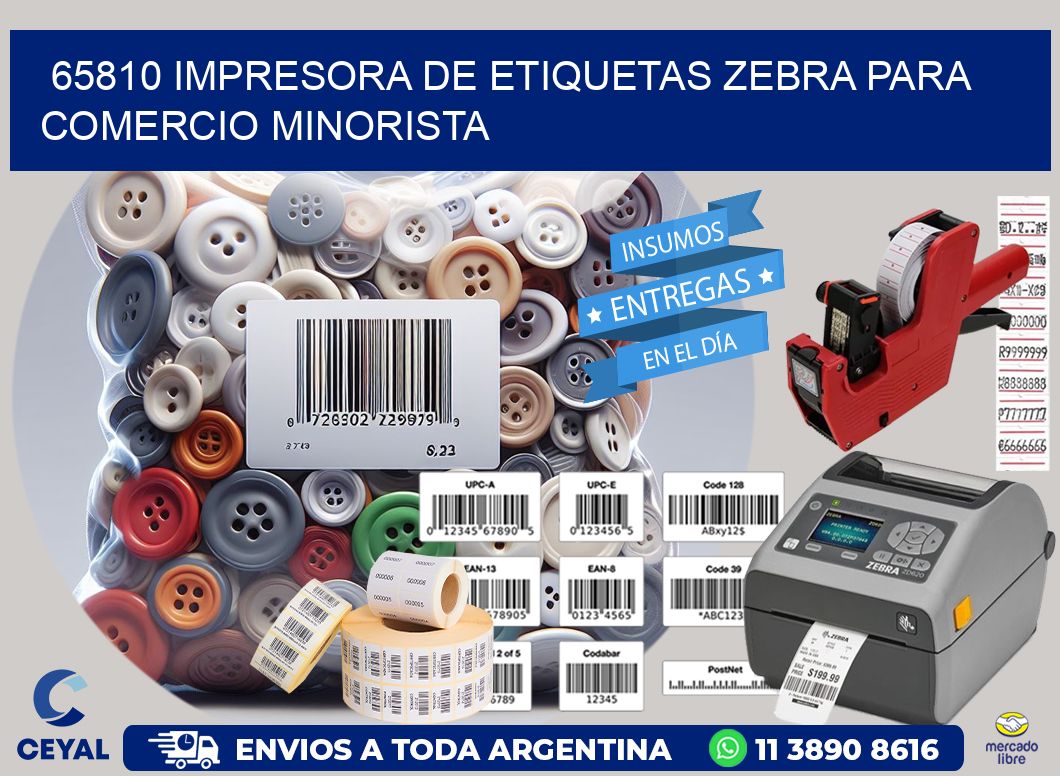 65810 impresora de etiquetas zebra para comercio minorista