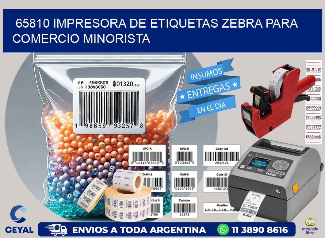 65810 impresora de etiquetas zebra para comercio minorista