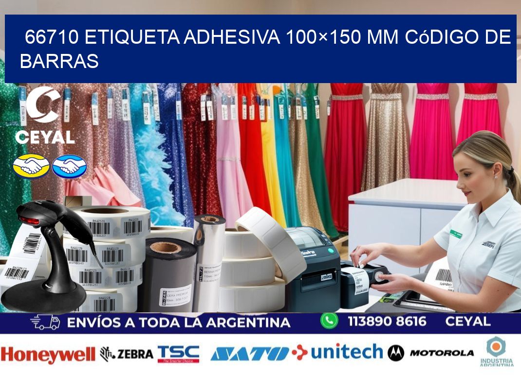 66710 etiqueta adhesiva 100×150 mm código de barras