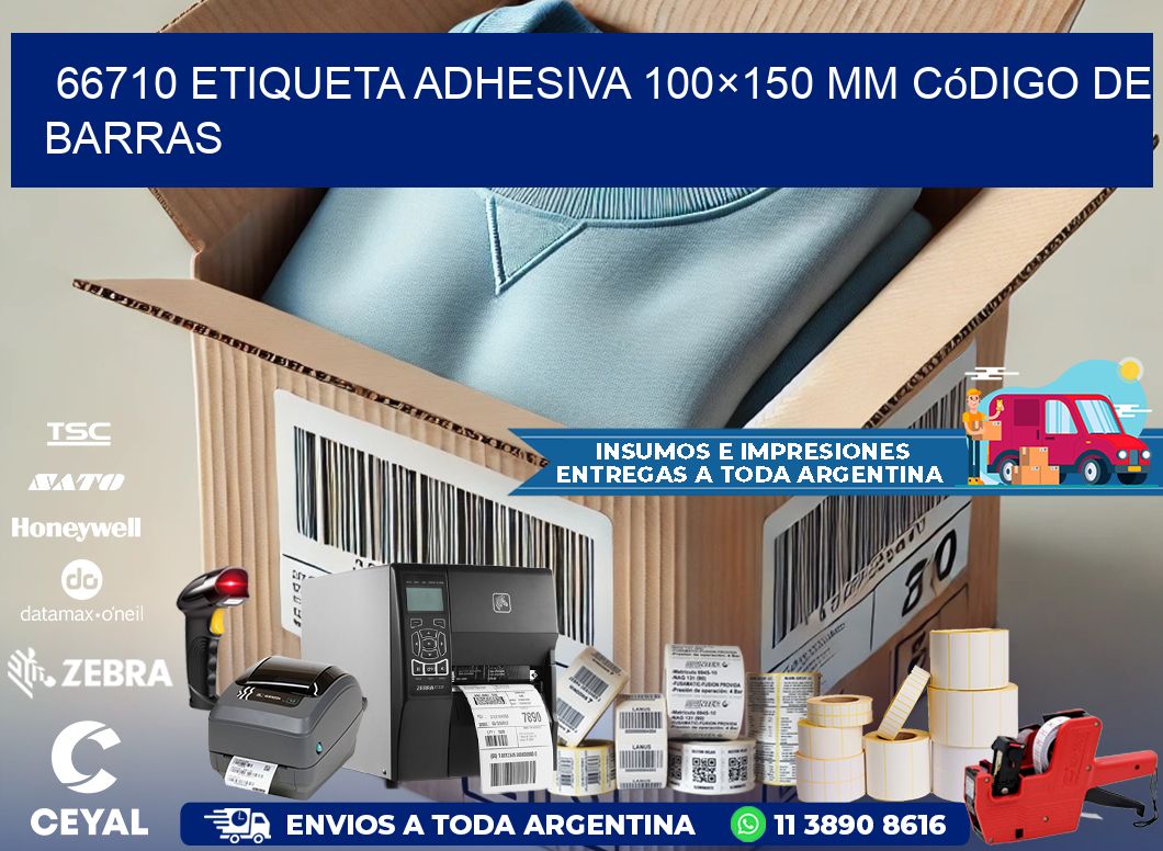 66710 etiqueta adhesiva 100×150 mm código de barras
