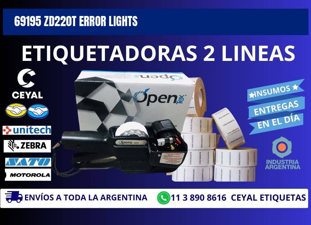 69195 ZD220t error lights
