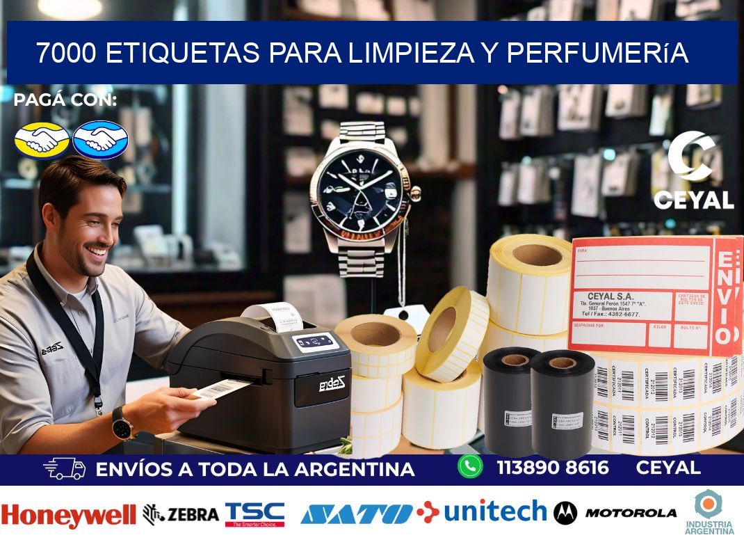 7000 Etiquetas para limpieza y perfumería