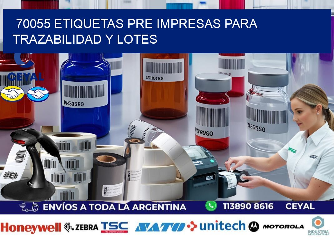 70055 etiquetas pre impresas para trazabilidad y lotes