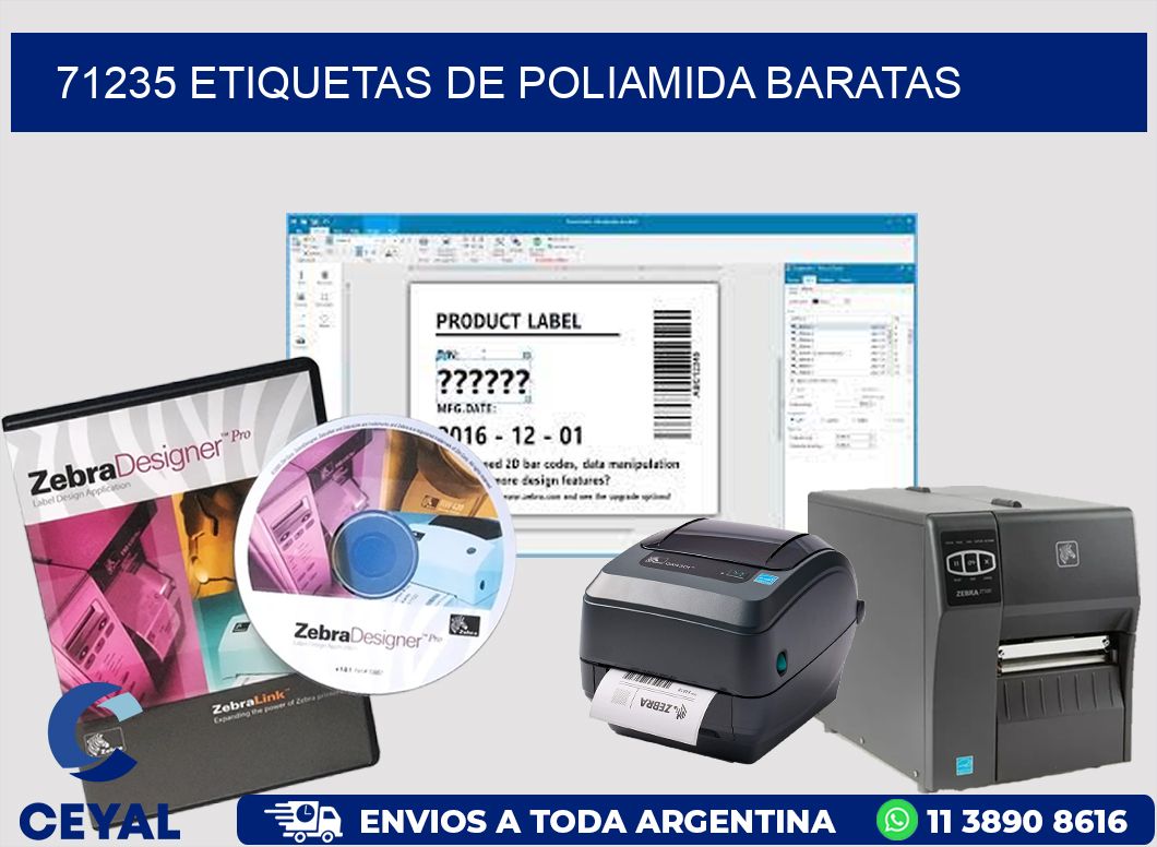 71235 etiquetas de poliamida baratas
